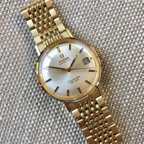 vintage omega stainless steel watch